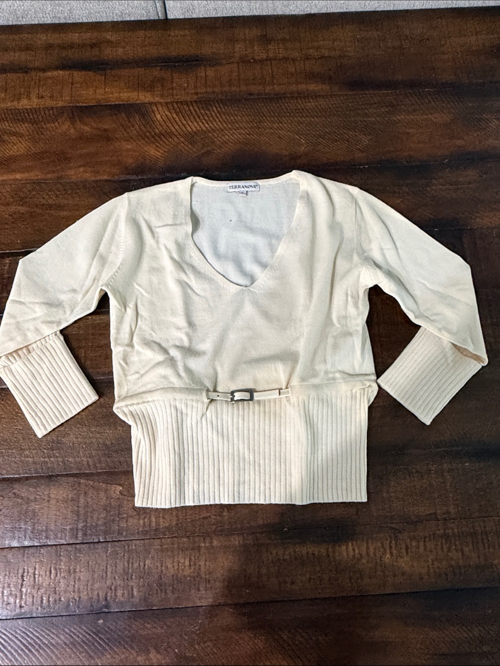 Terranova Cream Long sleeve with belt